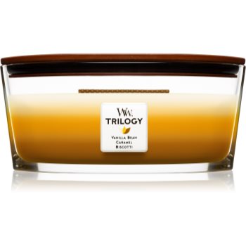 Woodwick trilogy café sweets lumânare parfumată cu fitil din lemn (hearthwick)