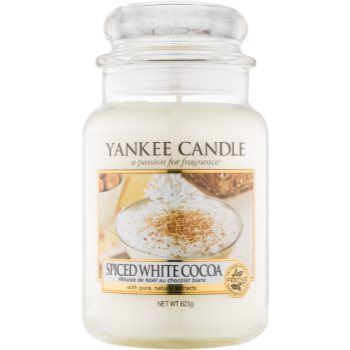 Yankee Candle Spiced White Cocoa lumânare parfumată Clasic mare