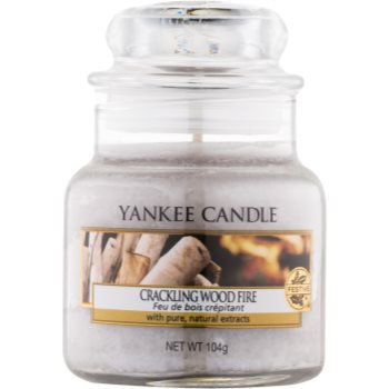 Yankee Candle Crackling Wood Fire lumânare parfumată Clasic mini