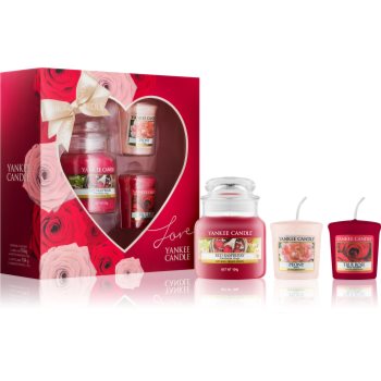 

Yankee Candle Love подарунковий набір ІІ Свічка 104 g + вотивна свічка 2 x 49 g