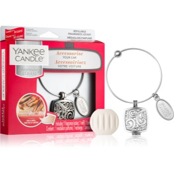 Yankee Candle Sparkling Cinnamon parfum pentru masina pandantiv + refill (Square)