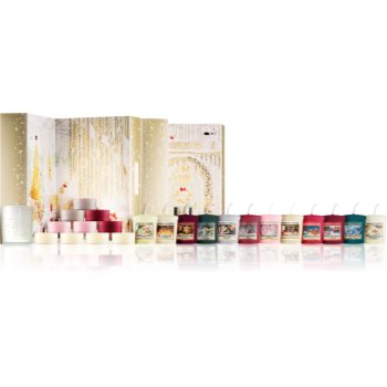 

Yankee Candle Holiday Sparkle вотивна свічка 12 x 49 g + підсвічник для вотивної свічки