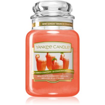 Yankee Candle White Strawberry Bellini lumânare parfumată Clasic mare