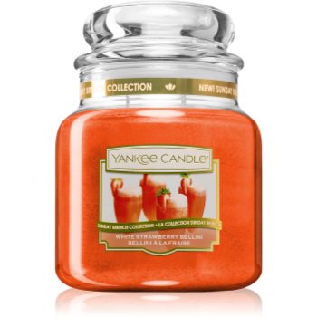 Yankee Candle White Strawberry Bellini lumânare parfumată Clasic mediu
