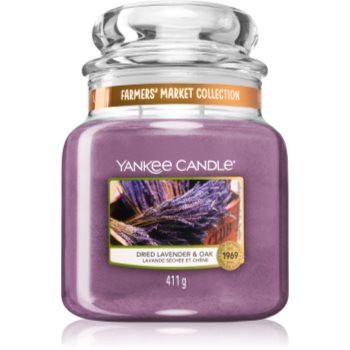 Yankee candle dried lavender & oak lumânare parfumată clasic mediu