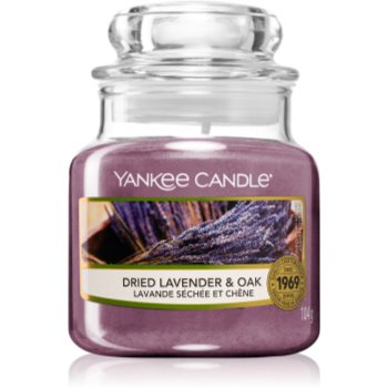 Yankee Candle Dried Lavender & Oak lumânare parfumată Clasic mini