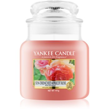 Yankee Candle Sun-Drenched Apricot Rose lumânare parfumată Clasic mediu