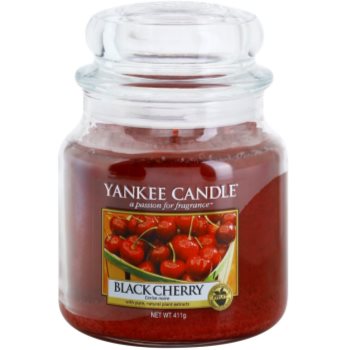 Yankee candle black cherry lumânare parfumată clasic mediu