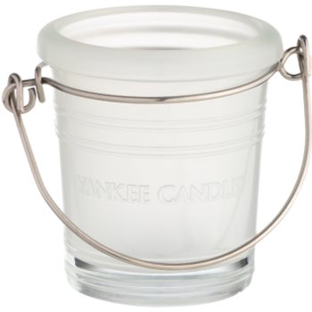 

Yankee Candle Glass Bucket Скляний підсвічник для вотивної свічки II. White glass