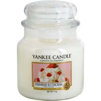 Yankee Candle Strawberry Buttercream lumânare parfumată 411 g Clasic mediu