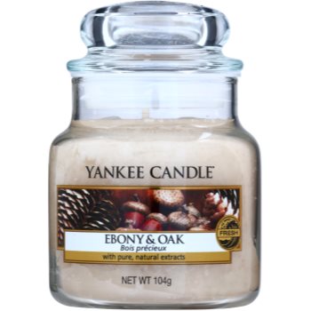 

Yankee Candle Ebony & Oak ароматизована свічка 104 гр Classic маленька