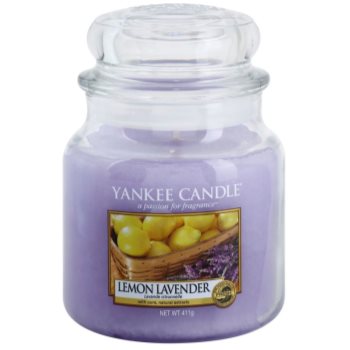 Yankee candle lemon lavender lumânare parfumată clasic mediu