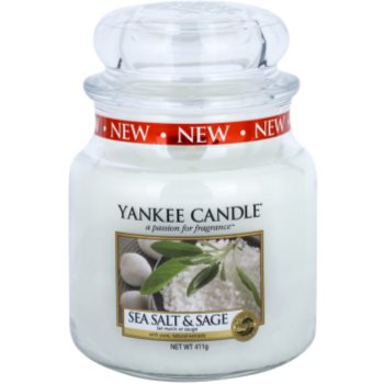 

Yankee Candle Sea Salt & Sage ароматизована свічка 411 гр Classic середня