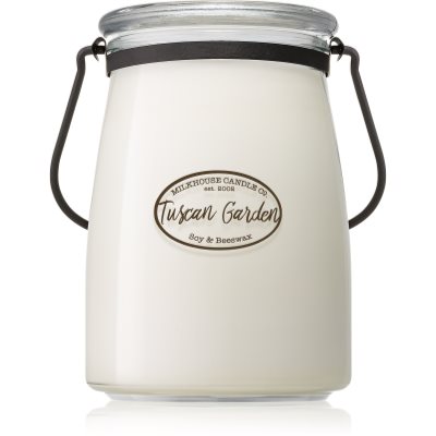 Milkhouse Candle Co. Creamery Tuscan Garden vela perfumado  Butter Jar