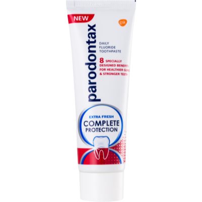 Parodontax Complete Protection Extra Fresh dentífrico com flúor para dentes e gengivas saudáveis Parodontax Complete Protection Extra Fresh dentífrico com flúor para dentes e gengivas saudáveis