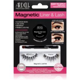 Obrázok Ardell Magnetic Liner & Lash Wispies pre ženy magnetické riasy Wispies 1 pár + magnetická gélová linka 2 g Black + štetček na linku 1 ks Black