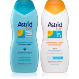 Obrázok ASTRID SUN Hydratačné mlieko na opaľovanie SPF 15 200 ml + Hydratačné mlieko po opaľovaní 200 ml (8592297001409)