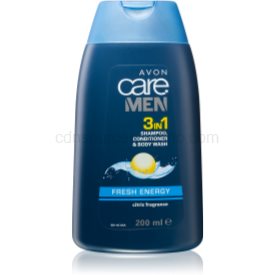 Avon Care Men 3 v 1 šampón, kondicionér a sprchový gél pre mužov 200 ml