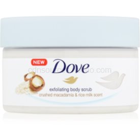 Obrázok Dove Exfoliating Body Scrub Crushed Macadamia & Rice Milk vyživujúci telový peeling  225 ml