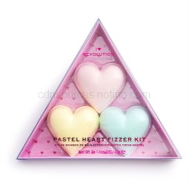 Obrázok I Heart Revolution Fizzer Kit Pastel Heart farebné šumivé tablety do kúpeľa 