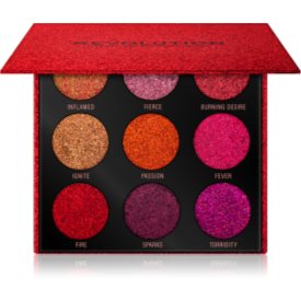 Obrázok Makeup Revolution Pressed Glitter Palette paletka lisovaných trblietok odtieň Hot Pursuit 10,8 g