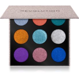 Obrázok Makeup Revolution Pressed Glitter Palette paletka lisovaných trblietok odtieň Illusion 10,8 g