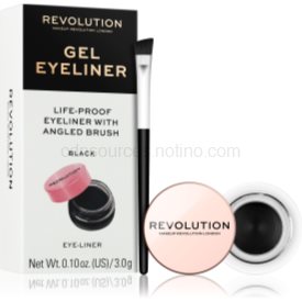 Obrázok Makeup Revolution Gel Eyeliner Pot gélové očné linky so štetčekom odtieň Black 3 g