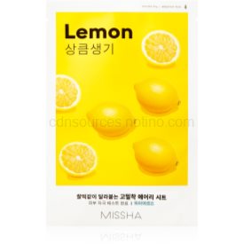 Obrázok Missha Airy Fit Lemon plátenná maska pre rozjasnenie a vitalitu pleti s výťažkom z citróna  19 g