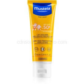 Obrázok Mustela Bébé vodeodolné mlieko na opaľovanie pre deti SPF 50+ 40 ml