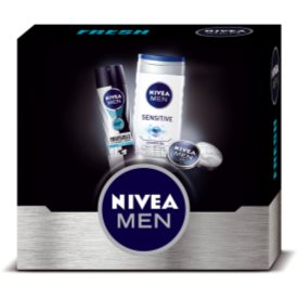 Obrázok SET Nivea Men Sensitive Sprchovací gél anti-perspirant Men Invisible For Black & White Fresh 150 ml + sprchovací gél Men Sensitive 250 ml + univerzálny krém Men Creme 30 ml