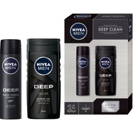 Obrázok Nivea Men Deep Clean pre mužov sprchovací gél 250 ml + antiperspirant sprej 150 ml