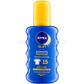 Obrázok NIVEA Sun Protect & Moisture Sun Spray SPF15 Kozmetika na opaľovanie 200ml