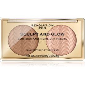 Obrázok Revolution PRO Sculpt And Glow kontúrovacia paletka na tvár odtieň Desert Sky 2x2 g