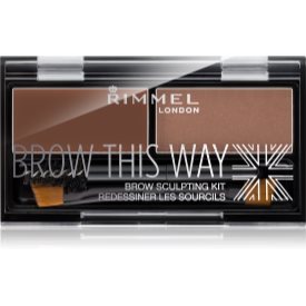 Obrázok Rimmel Brow This Way paleta pre líčenie obočia odtieň 002 Medium Brown 2,4 g