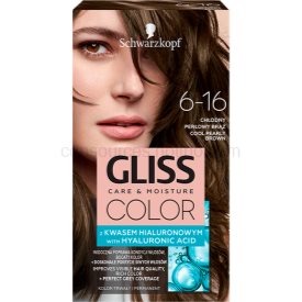 Obrázok Schwarzkopf Gliss Color farba na vlasy odtieň 6-16 Cool Pearly Brown