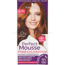 Obrázok Schwarzkopf Perfect Mousse permanentná farba na vlasy odtieň 670 Lively copper