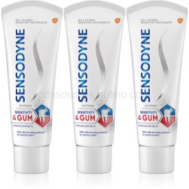 Obrázok Sensodyne Sensitivity & Gum Whitening bieliaca zubná pasta na ochranu zubov a ďasien 3x75 ml