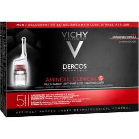 Obrázok Vichy Dercos Aminexil clinical 5 viacúčelová kúra proti vypadávaniu vlasov pre mužov 21 x 6 ml