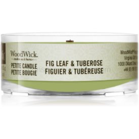 Obrázok Woodwick Fig Leaf & Tuberose votívna sviečka 31 g s dreveným knotom 