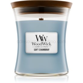 Obrázok Woodwick Soft Chambray vonná sviečka 275 g s dreveným knotom 