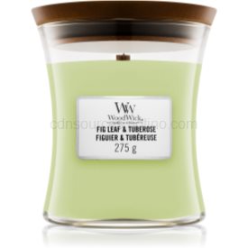 Obrázok Woodwick Fig Leaf & Tuberose vonná sviečka s dreveným knotom 275 g