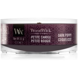 Obrázok Woodwick Dark Poppy votívna sviečka s dreveným knotom 31 g 