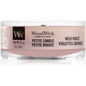 Obrázok Woodwick Wild Violet votívna sviečka s dreveným knotom 31 g 