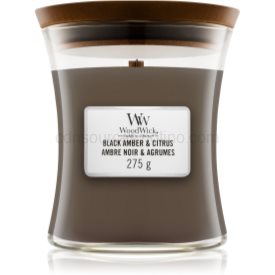 Obrázok Woodwick Black Amber & Citrus vonná sviečka 275 g stredná 