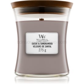 Obrázok Woodwick Suede & Sandalwood vonná sviečka s dreveným knotom 275 g