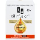 AA Cosmetics Oil Infusion2 Argan Tsubaki 40+ crème de nuit régénérante effet anti-rides