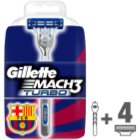 Gillette Mach 3 Turbo FCBarcelona Rasierer Ersatzklingen 4 pc