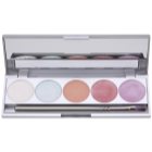 Kryolan Basic Face & Body paleta rozjasňovačů na obličej i tělo 5 barev se zrcátkem a aplikátorem