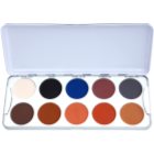 Kryolan Basic Eyes paleta očních stínů 10 barev