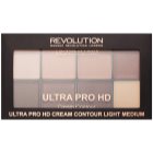 Makeup Revolution Ultra Pro HD Light Medium Paletă cremă pentru conturul feței